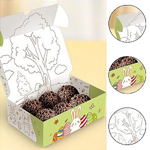 10 CAIXA 6 DOCES PÁSCOA - PASCOA COLORIR 5874 ( IDEIA PÁSCOA 2026 )