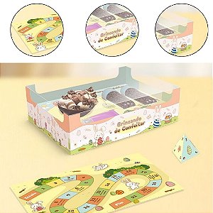 5 CAIXA MINI CONFEITEIRO C/ VISOR JOGO - PASCOA COLORIR 5890 ( IDEIA PÁSCOA 2026 )