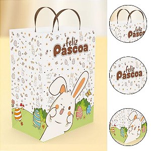 10 SACOLA PÁSCOA M 24X17X26 PASCOA COLORIR 5900 ( IDEIA PÁSCOA 2026 )