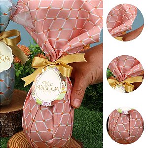 5 EMBALAGEM DE TECIDO OVO PÁSCOA 200/250G VILA ENCANTADA 5769 ( PASCOA JANGO 2026 )