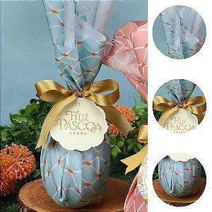 5 EMBALAGEM DE TECIDO OVO PÁSCOA 100/150G VILA ENCANTADA 5774 ( PASCOA JANGO 2026 )