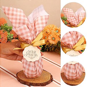 5 EMBALAGEM DE TECIDO OVO PÁSCOA 100/150G ACOLHER 5770 ( PASCOA JANGO 2026 )