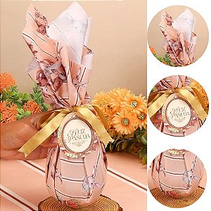 5 EMBALAGEM DE TECIDO OVO PÁSCOA 200/250G ACOLHER 5765 ( PASCOA JANGO 2026 )