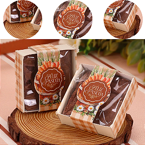 25 CAIXA PARA BROWNIE PÁSCOA 6X6 ACOLHER 5582 ( PASCOA JANGO 2026 )