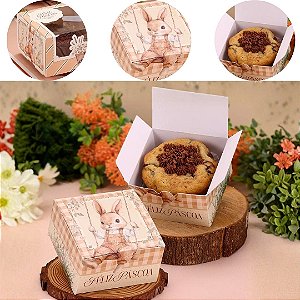10 CAIXA P/ COOKIE PÁSCOA 9X9X5CM  ACOLHER 5701 ( PASCOA JANGO 2026 )
