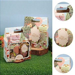 10 SACOLA MÉDIA COM VISOR 29X9X19CM VILA ENCANTADA 5610 ( PASCOA JANGO 2026 )