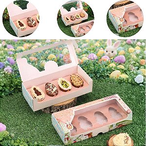 10 CAIXA COM VISOR P/ 4 MINI OVOS 50G VILA ENCANTADA 5508 ( PASCOA JANGO 2026 )