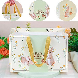 10 SACOLA DE PÁSCOA 16X13X26CM FLORIR 5468 ( PASCOA JANGO 2026 )