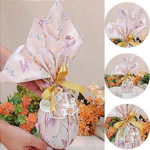 5 EMBALAGEM DE TECIDO OVO PÁSCOA 200/250G FLORIR 5768 ( PASCOA JANGO 2026 )