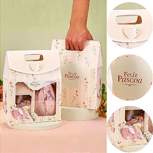10 SACOLA MÉDIA COM VISOR 29X9X19CM FLORIR 5609 ( PASCOA JANGO 2026 )