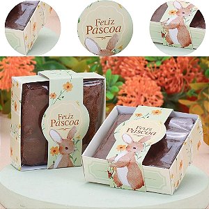 25 CAIXA PARA BROWNIE PÁSCOA 6X6 FLORIR 5585 ( PASCOA JANGO 2026 )