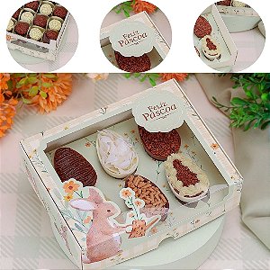 10 CAIXA DEGUSTAÇÃO P/ 6 MINI OVOS 50G OU 20 DOCES FLORIR 5501 ( PASCOA JANGO 2026 )