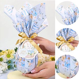 5 EMBALAGEM DE TECIDO OVO PÁSCOA 200/250G AMANHECER 5766 ( PASCOA JANGO 2026 )