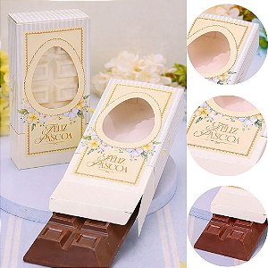 10 CAIXAS PARA BARRA PÁSCOA 300G C/ VISOR AMANHECER 5547 ( PASCOA JANGO 2026 )