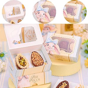 10 CAIXA P/ 6 DOCES PÁSCOA OU 2 OVOS 50G AMANHECER 5484 ( PASCOA JANGO 2026 )