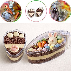 CAKE BOX PÁSCOA CENOURA C/ TAMPA (750 mL)  CRISTAL-  (BLUE STAR)