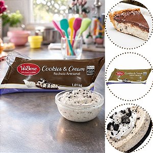 RECHEIO ARTESANAL CREME COOKIES & CREAM 1,01KG VABENE