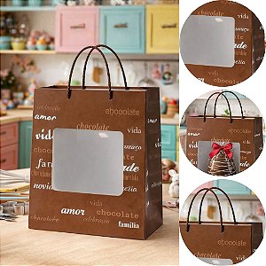 10 SACOLAS PASCOA CARTONADA 24X18X24CM 3297 (LC) PASCOA 2026