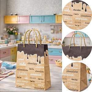 10 SACOLA CHOCOLATE P 17,5X8,5X21,5 6574 (LC) PASCOA 2026