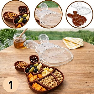 FONDUE CAKE BOX PETISQUEIRA COELHO PÁSCOA MARROM (BLUE STAR)