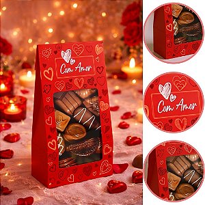 10 EMBALAGEM SACO PRACTICE M COM VISOR 12×6,5×23 COM AMOR 5964 ( DIA DOS NAMORADOS IDEIA 2026 )