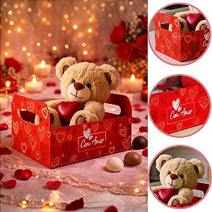 10 CESTA CAIXOTE G 25X18X14 COM AMOR 5967 ( DIA DOS NAMORADOS IDEIA 2026 )