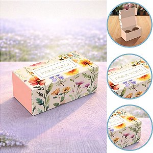 10 CAIXA 2 DOCES 8X4X4 FLORES 6012 ( DIA DAS MÃES IDEIA 2026 ) HOT STAMPING
