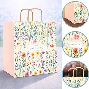 5 SACOLA  DIA DAS MÃES FLORES 24X17X26CM 6000 ( DIA DAS MÃES IDEIA 2026 ) HOT STAMPING