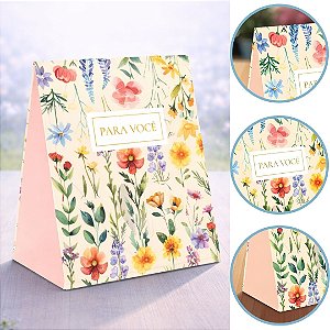 10 EMBALAGEM LEMBRANCINHA  FLORES 5999 10X6X11,5CM  ( DIA DAS MÃES IDEIA 2026 ) HOT STAMPING