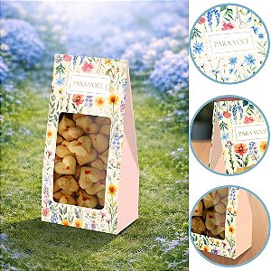 10 SACO PRACTICE M COM VISOR FLORES 12X6,5X23CM 5993 ( DIA DAS MÃES IDEIA 2026 ) HOT STAMPING