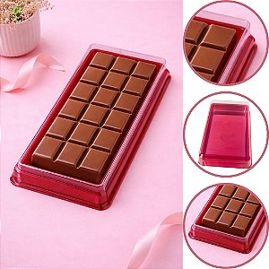 10 CAIXA P/ BARRA EMBALAGEM TABLETE 14X7 CM VERMELHO BWB 14322