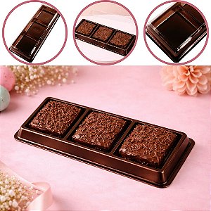 10 CAIXA P/ 3 DE PÃO DE MEL EMBALAGEM CHOCOLATE BWB 14336