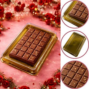 10 CAIXA EMBALAGEM DOCES E BARRA  21X14CM G DOURADO BWB 14370