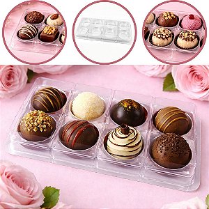 10 CAIXA EMBALAGEM P/ 8 DOCES E BOMBONS - CRISTAL BWB 14255