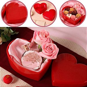 CAKE BOX CAIXA CORAÇÃO BOX 750ML VERMELHA SÓLIDO (BLUE STAR)