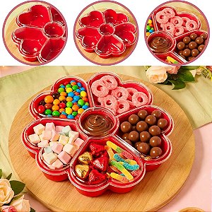 FONDUE CAKE BOX PETISQUEIRA FLOR  DE CORAÇÃO VERMELHA SÓLIDO (BLUE STAR)