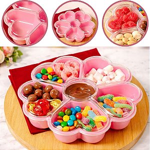 FONDUE CAKE BOX PETISQUEIRA FLOR  DE CORAÇÃO ROSA CANDY (BLUE STAR)