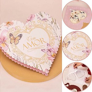 10 CAIXA P/ BARRINHA CORAÇÃO C/ FORMA DOLCE VITA 5956 ( MÃES JANGO 2026 ) 5889