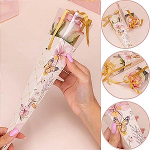 10 EMBALAGENS PARA ROSA 31,5X5X5Xcm 5885 DOLCE VITA ( MÃES JANGO 2026 )