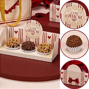 10 CAIXA PARA 3 DOCES 5X5,3X13CM 5868 DOLCE AMORE ( NAMORADOS JANGO 2026 )