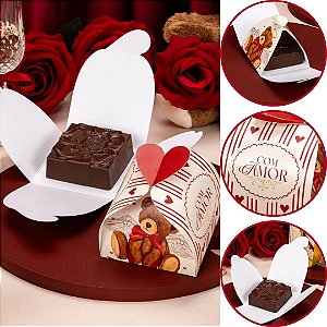 10 EMBALAGEM P/ PÃO DE MEL 6,5X7,5X7,5CM 5858 DOLCE AMORE ( NAMORADOS JANGO 2026 )