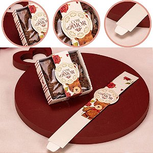 25 CAIXA P/ BROWNIE 6X6 5862 DOLCE AMORE ( NAMORADOS JANGO 2026 )