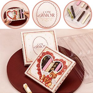 10 CAIXA P/ PALITOS CHOCOLATE C/ FORMA 5953 DOLCE AMORE ( NAMORADOS JANGO 2026 ) 5890