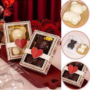 10 CAIXA PARA URSO C/ FORMA 15,8X8X9cm 5950 DOLCE AMORE ( NAMORADOS JANGO 2026 ) 5923