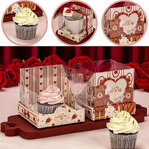 10 CAIXA P/ CUPCAKE 11X11,8X11,8cm 5919 DOLCE AMORE ( NAMORADOS JANGO 2026 )