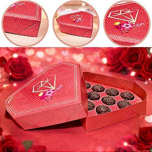 10 CAIXA PARA DIA DAS MÃES (10 DOCES) DIAMANTE COM BERÇO DIAMANTE 3030 ( DIA DAS MÃES IDEIA 2026 ) OUTLET