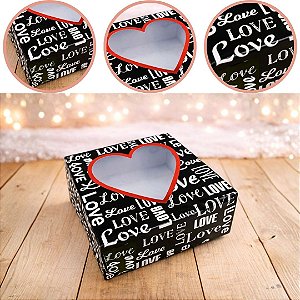 10 CAIXA P/ 9 DOCES C/ VISOR CORAÇÃO LOVE NIGHT ID1689 ( DIA DOS NAMORADOS IDEIA ) OUTLET