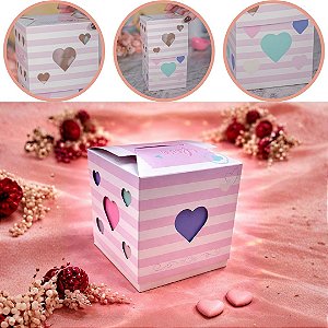 10 CAIXA CUBO CORACAO - WITH LOVE 10,5x10x10 4921 ( DIA DOS NAMORADOS IDEIA ) OUTLET
