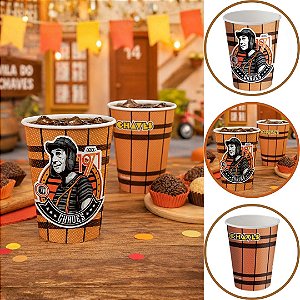 8 COPO PAPEL FESTA CHAVES 200ML (FESTCOLOR)