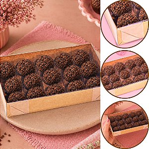 10 CAIXA P/ 15 DOCES C/ VISOR KRAFT 20X12X4 4664 (IDEIA)